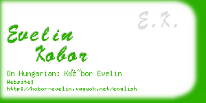 evelin kobor business card